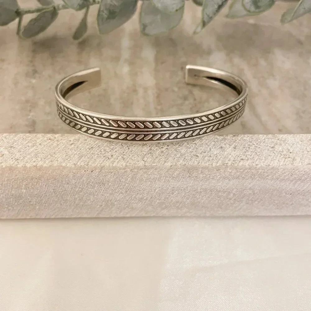 925 Sterling Silver Mens Bangle Bracelet Vintage Cuff Bracelet Mens Bracelet